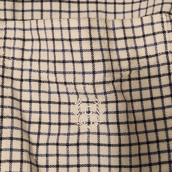 Chaps Button Up Dress Shirt Blue & White Striped Long Sleeve Shirt Sz Lg NICE!! - Picture 3 of 16